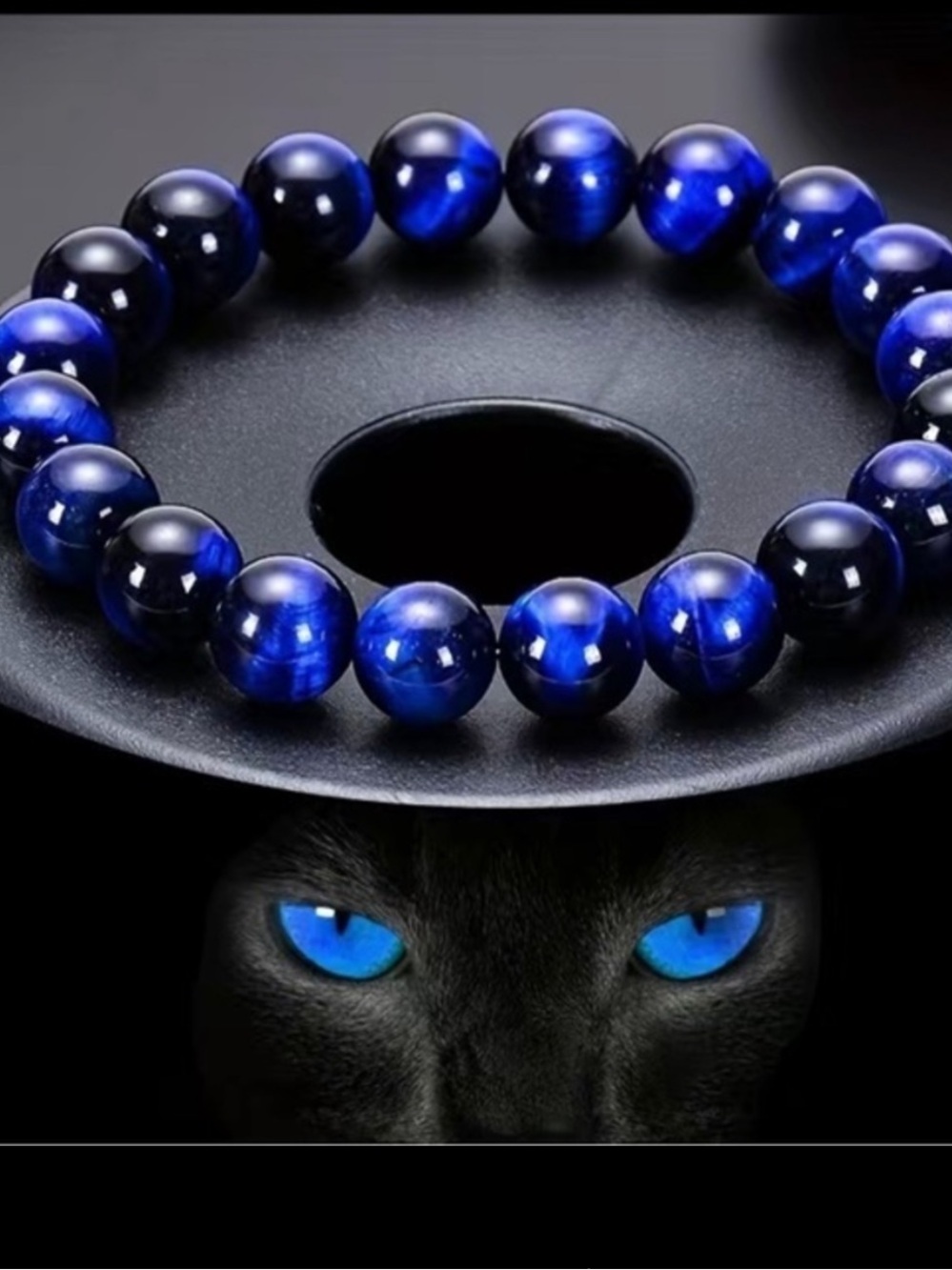 Elegant Blue Beaded Bracelet